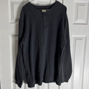 L.L. Bean Men's Dark Gray Henley Shirt
